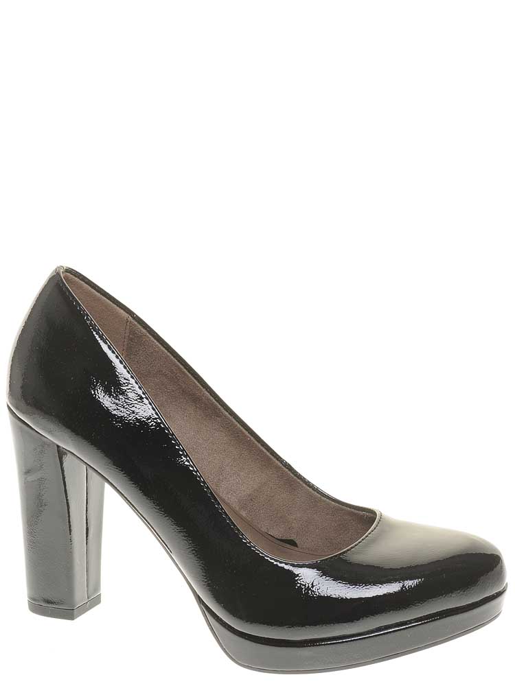 Туфли Tamaris (black patent) женские демисезонные, размер 36, цвет черный, артикул 22435-27-018 - фото 1