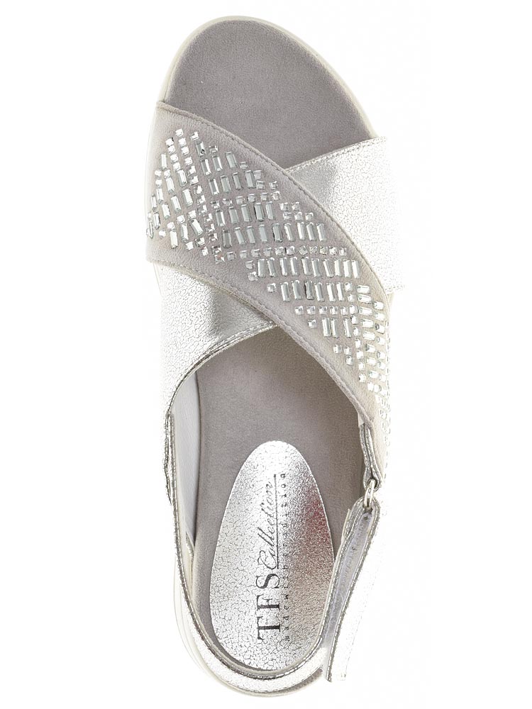 Босоножки TFS женские летние, цвет серебряный, артикул 912365-7, размер RUS - фото 4