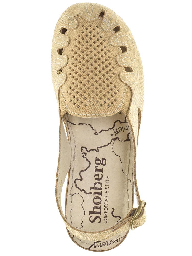 Туфли Shoiberg женские летние, размер 39, цвет бежевый, артикул 812-07-08-04B - фото 6