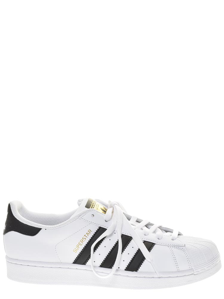 Кроссовки Adidas (Superstar) мужские демисезонные, размер 42,5, цвет белый, артикул C77124 белого цвета