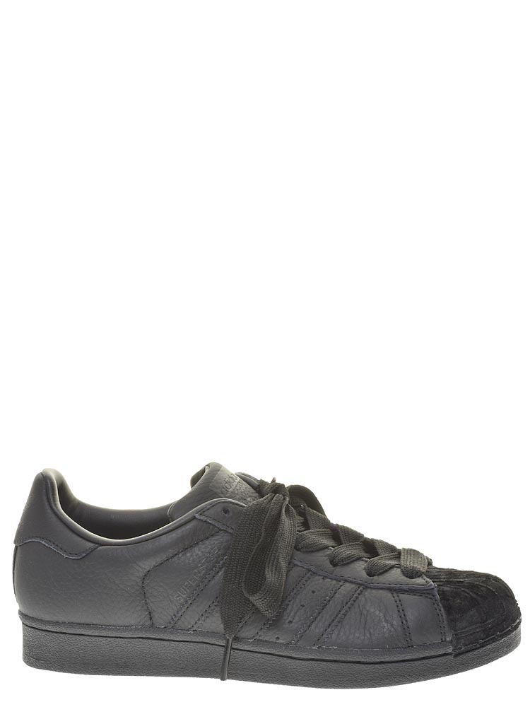 Кеды Adidas (Super Star W) женские демисезонные, размер 38,5, цвет черный, артикул CG6011 - фото 1