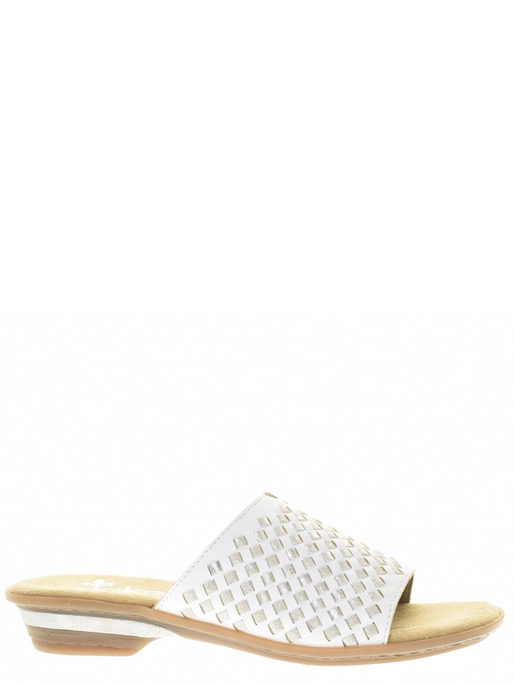 Пантолеты Rieker женские летние, цвет белый, артикул 63498-80, размер RUS