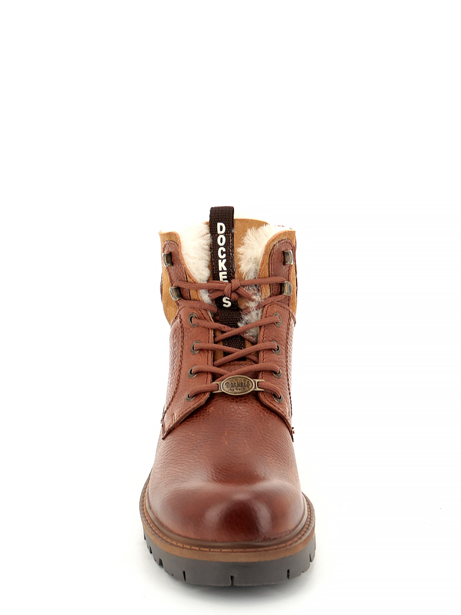 Ботинки Dockers (коньяк) мужские зимние, размер 41, цвет коричневый, артикул 28257 - фото 3