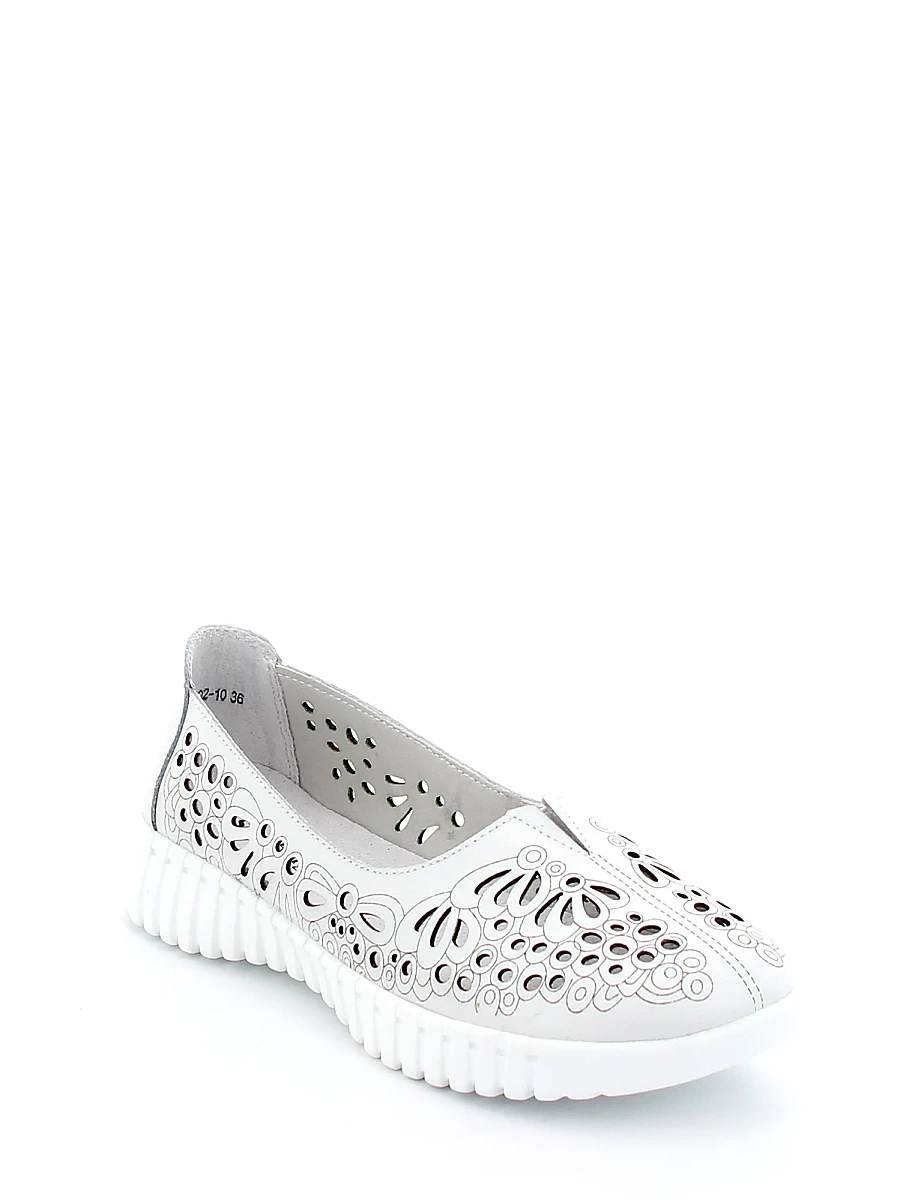 Слипоны Shoiberg женские летние цвет белый артикул 229-86-02-10 4099₽