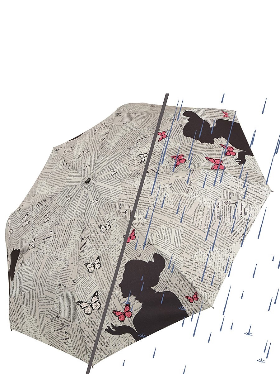 Зонт Fabretti женский цвет серый, артикул UFW0002-3
