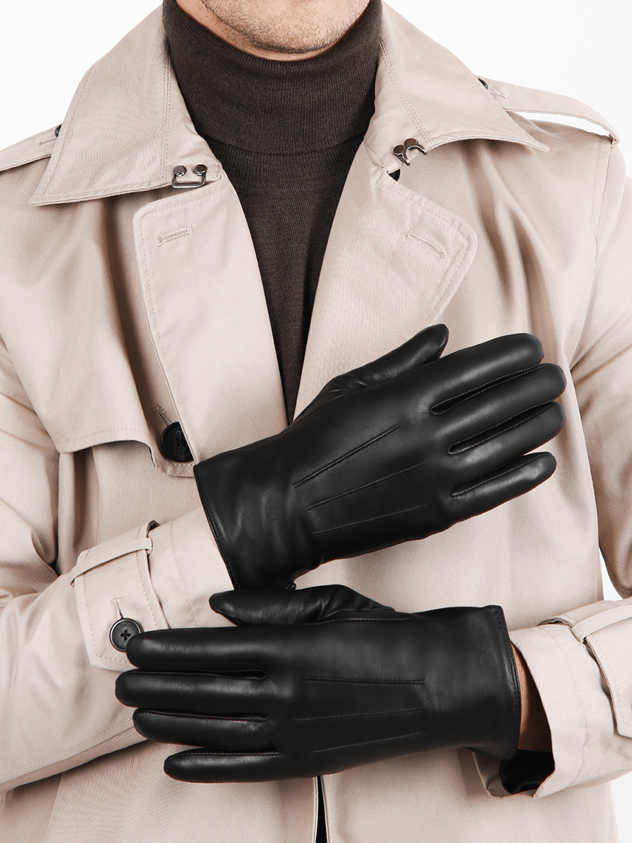 Перчатки Fabretti мужские цвет черный, артикул 17.7-1 - фото 3