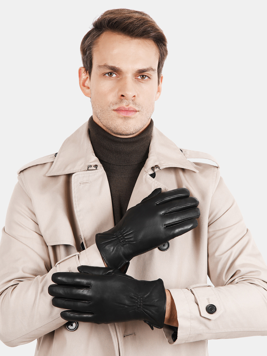 Перчатки Fabretti мужские цвет черный, артикул 20FM45-1 - фото 4