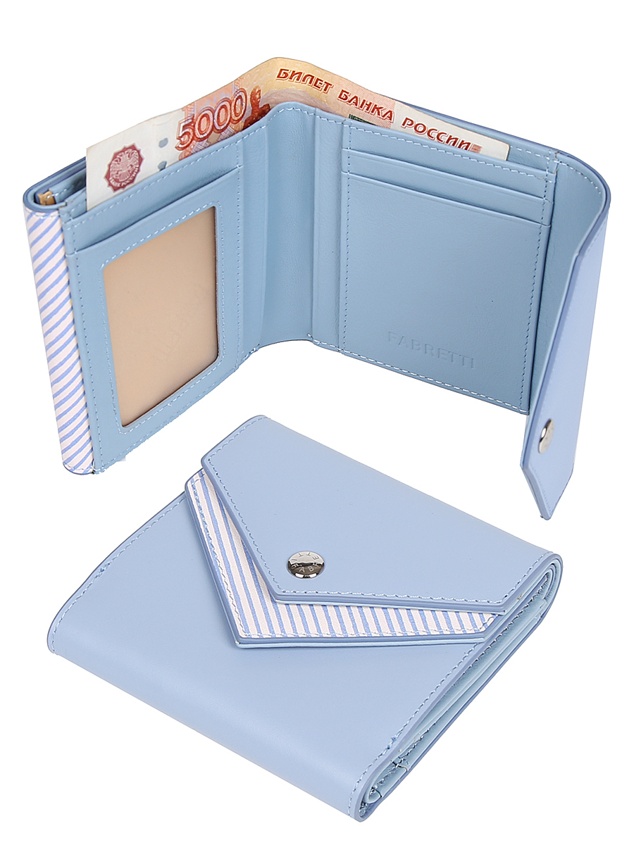 

Кошелек Fabretti женский цвет голубой, артикул 19010301NPstripe-9, голубой