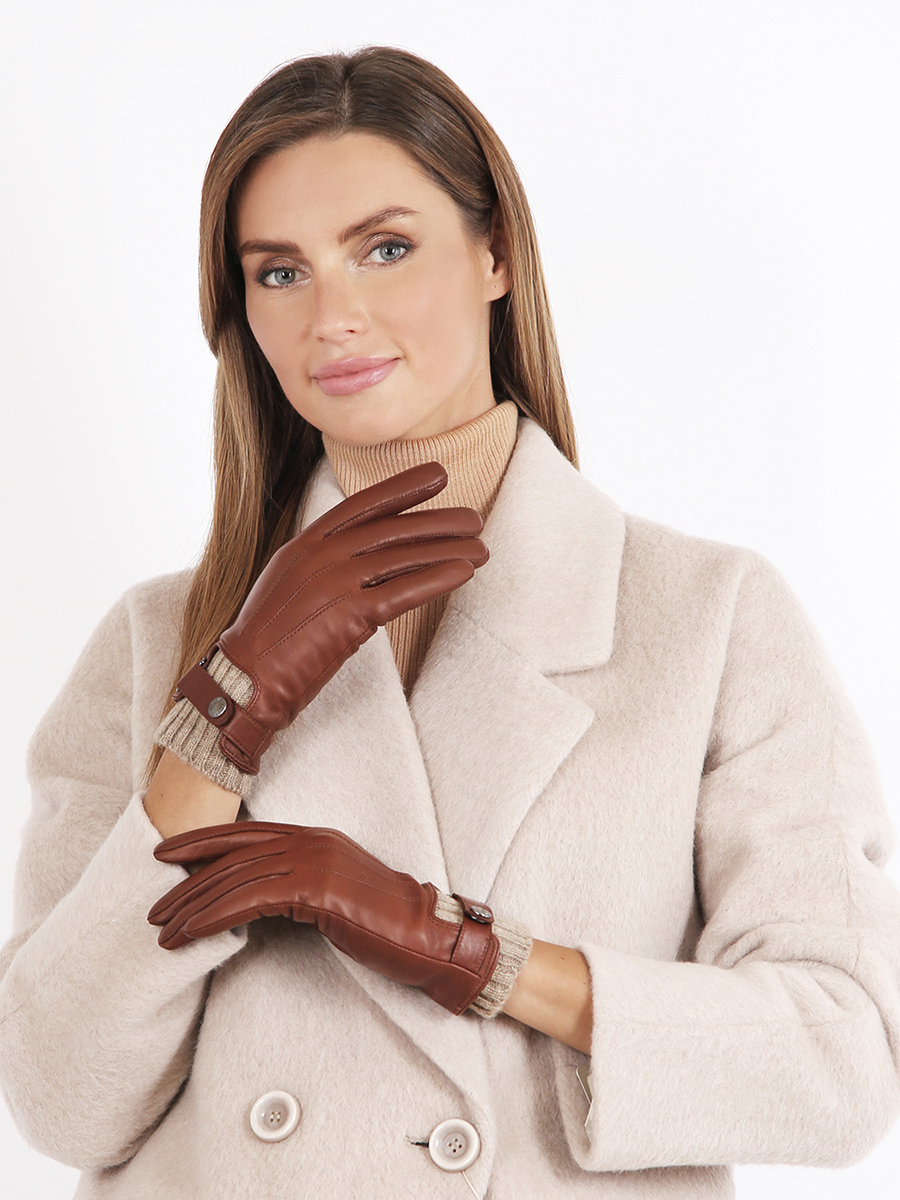 Перчатки Fabretti женские цвет коричневый, артикул 20FW5-3 - фото 4