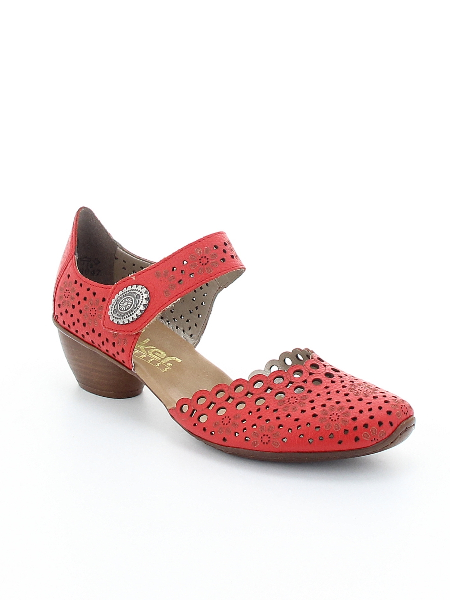 Туфли Rieker женские летние, размер 40, цвет красный, артикул 43753-34 - фото 1
